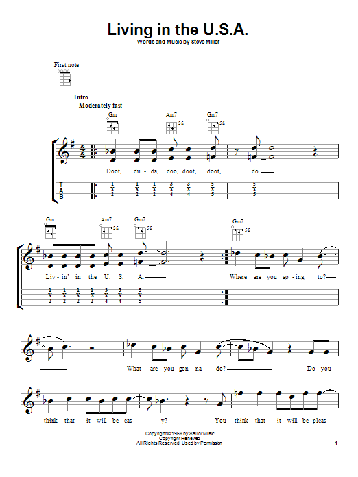 Product gallery: Page 1 of 1 Living In The U.S.A., Steve Miller Band