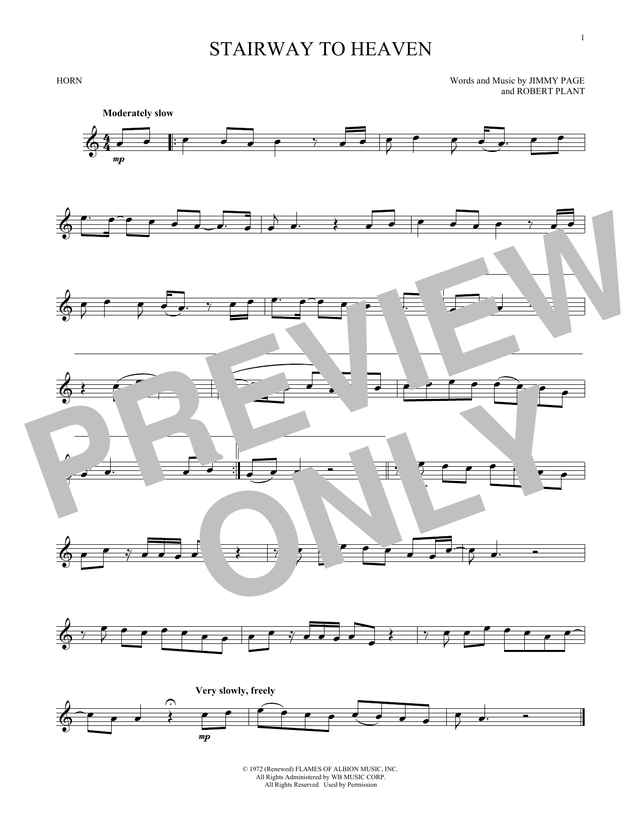 Produktgalerie: Seite 1 von 1 Stairway To Heaven, Led Zeppelin, Horn