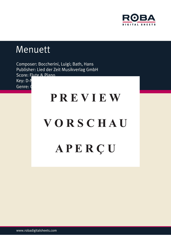 gallery: Menuett , , (Klavier Solo)