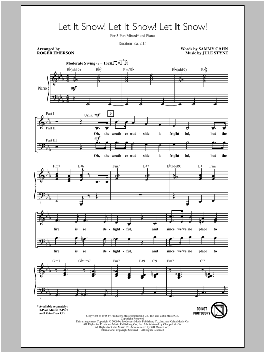 Produktgalerie: Seite 1 von 1 Let It Snow! Let It Snow! Let It Snow!, Roger Emerson, Chor