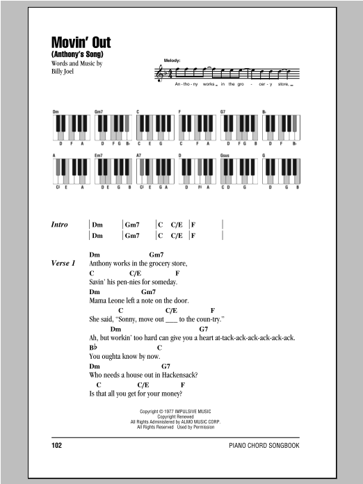 Produktbild zu: Movin' Out (Anthony's Song)
