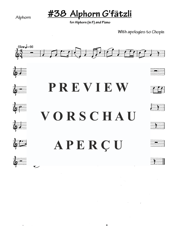 Produktgalerie: Seite 6 von 6 Alphorn G'fatzli, , Alphorn in F und Klavier