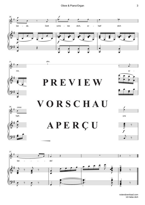 Product gallery: Page 4 of 7 Ich liebe dich , , (oboe + piano/organ)