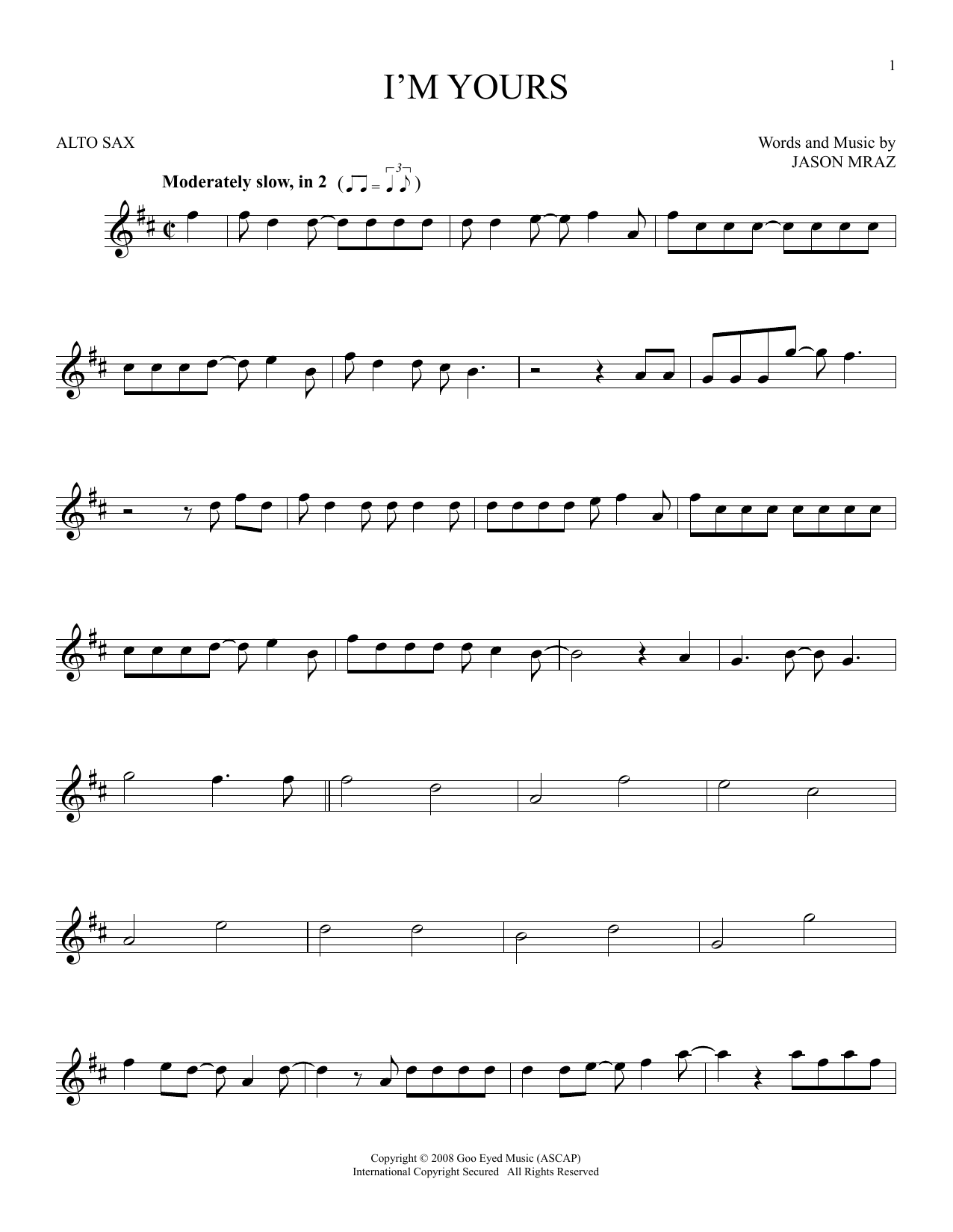 Product gallery: Page 1 of 1 I'm Yours, Jason Mraz