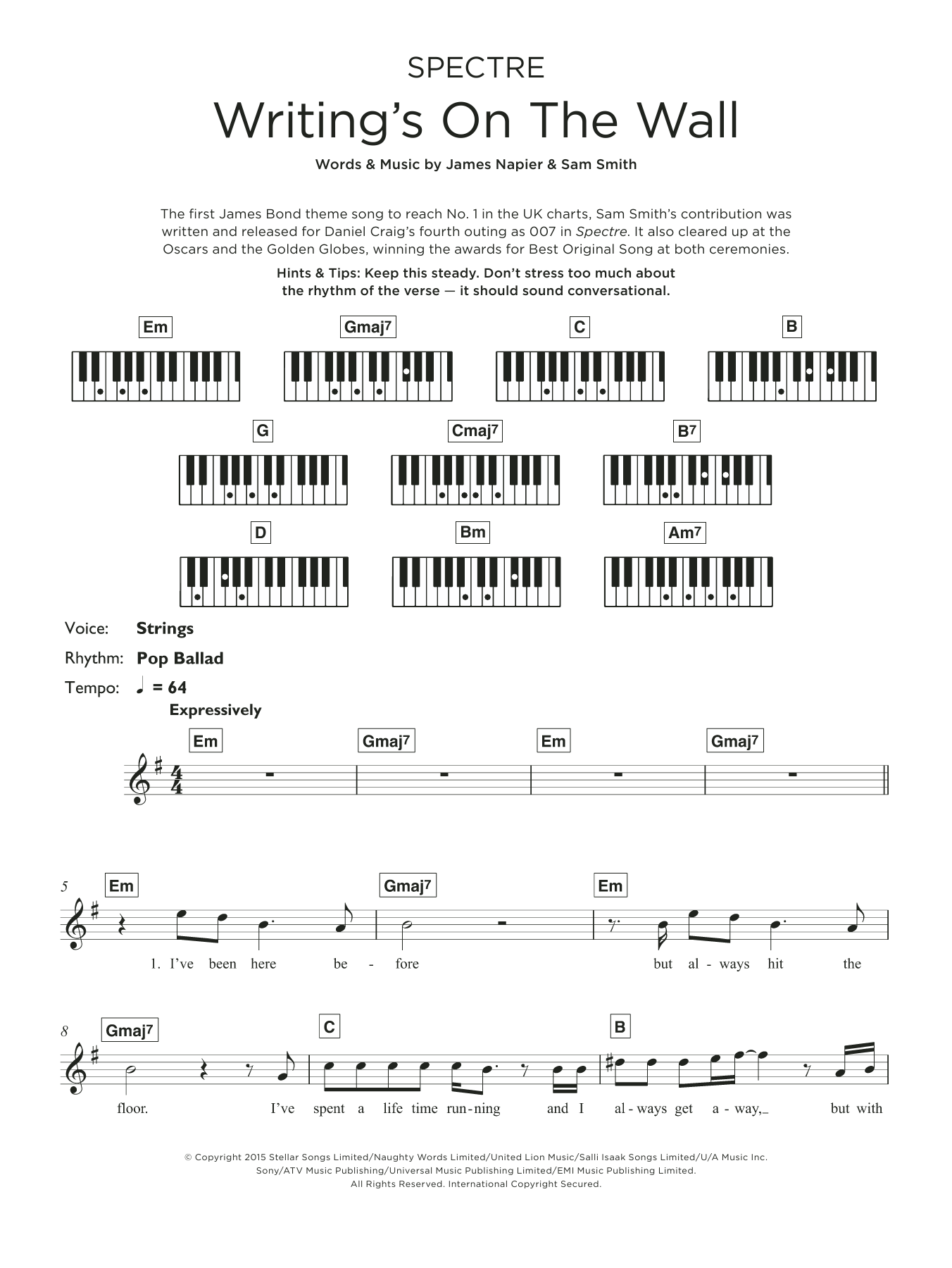 Produktgalerie: Seite 1 von 1 Writing's On The Wall, Sam Smith, Keyboard