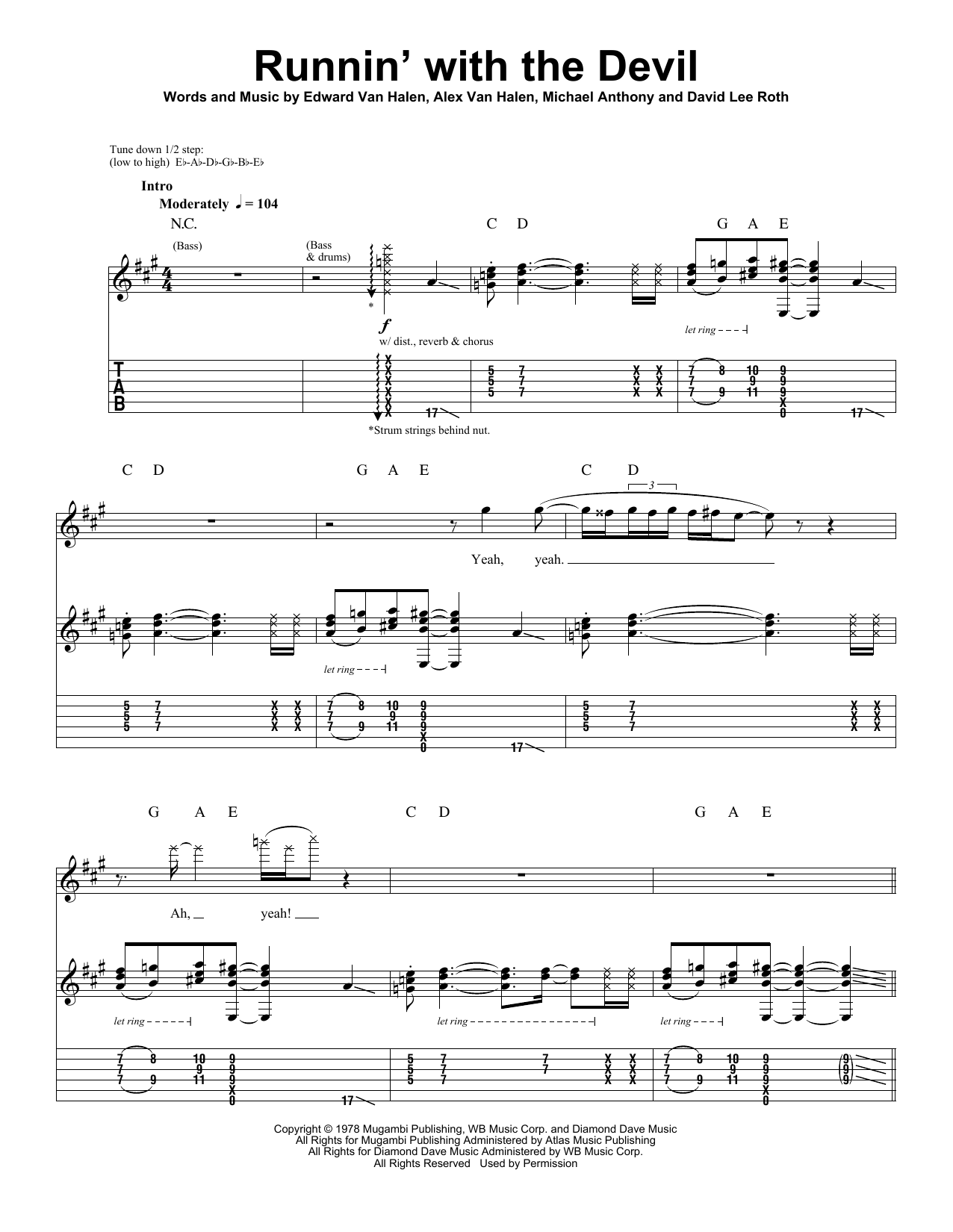 Produktgalerie: Seite 1 von 1 Runnin' With The Devil, Van Halen, Gitarre
