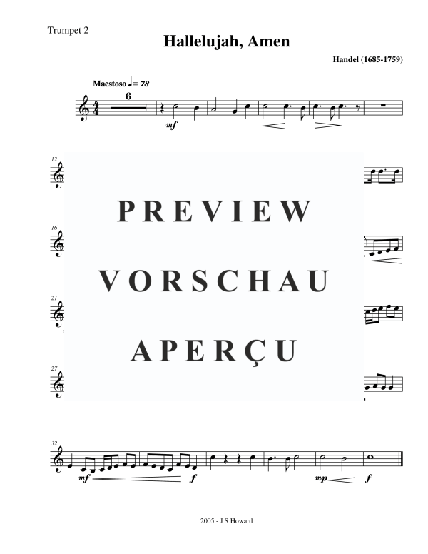 Produktgalerie: Seite 11 von 11 Hallelujah, Amen, , Brass Ensemble 8-stimmig