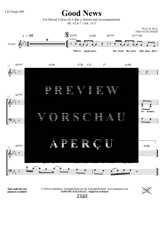 gallery: Good News, , Gemischter Chor SAM/Solo opt.und Klavier