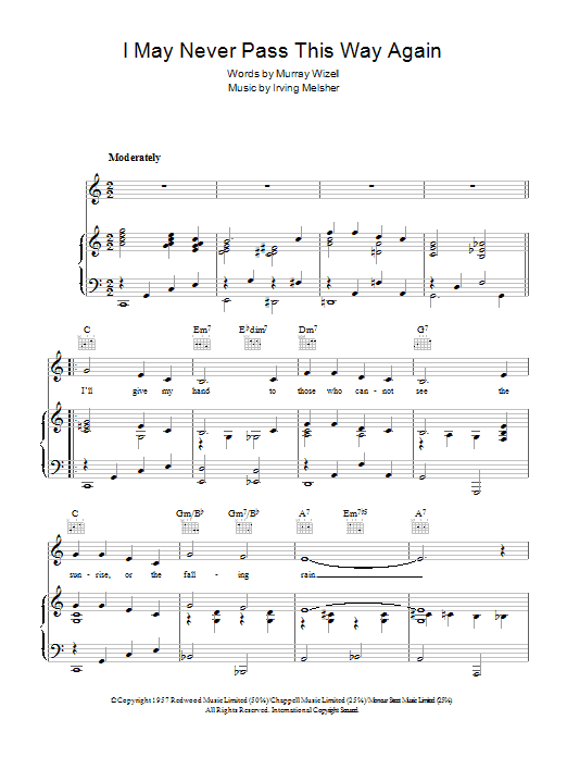 Product gallery: Page 1 of 1 I May Never Pass This Way Again, Irving Melsher