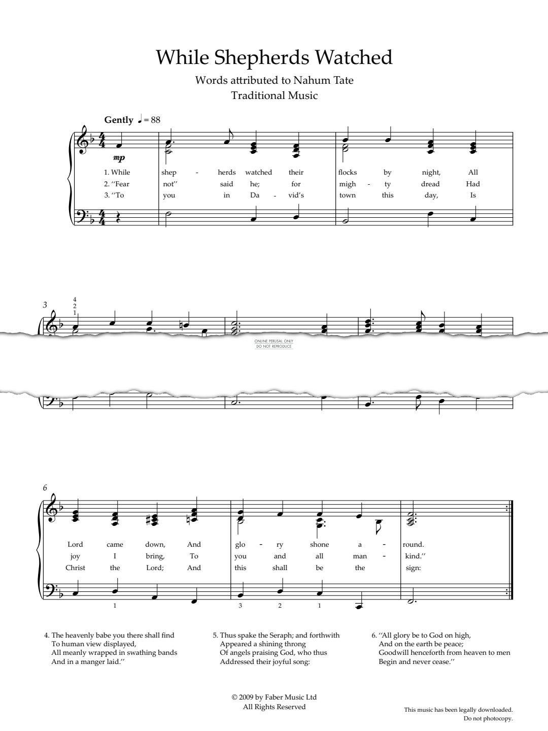 Product gallery: Page 1 of 1 While Shepherds Watched Their Flocks, Traditional