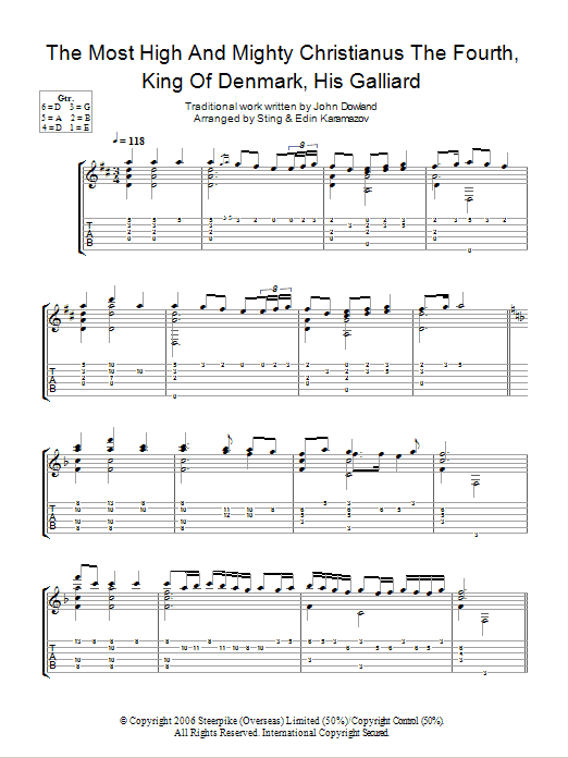 Product gallery: Page 1 of 1 The Most High And Mighty Christianus The Fourth... (as performed by Sting and Edin Karamazov), John Dowland