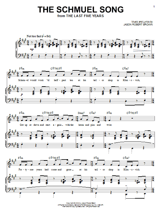 Produktbild zu: The Schmuel Song (from The Last 5 Years)