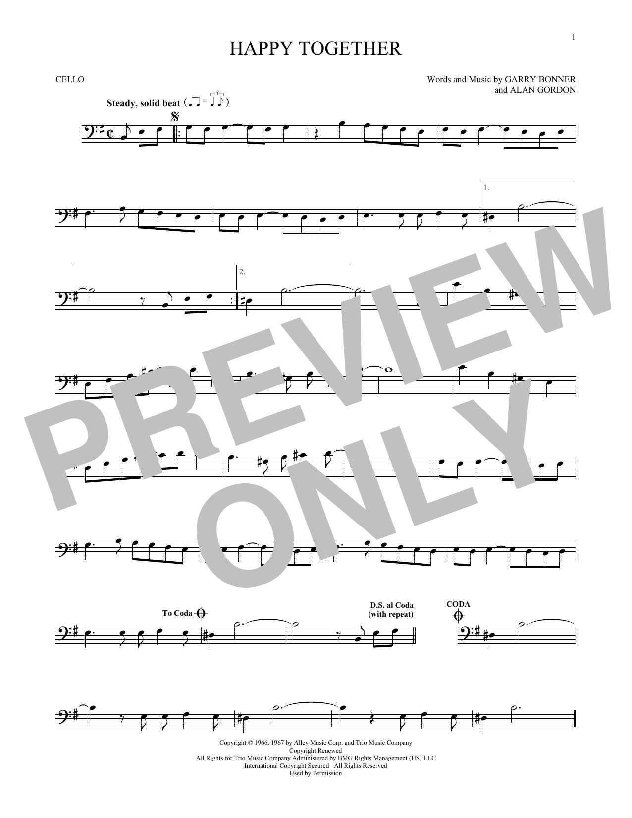 Produktgalerie: Seite 1 von 1 Happy Together, The Turtles, Violoncello