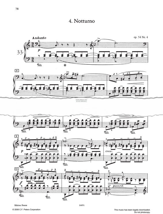 Produktbild zu: Notturno Op. 54