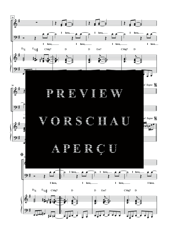 gallery: I Love, , Gemischter Chor SAB und Klavier