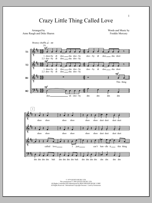 Product picture to: Crazy Little Thing Called Love (arr. Deke Sharon)