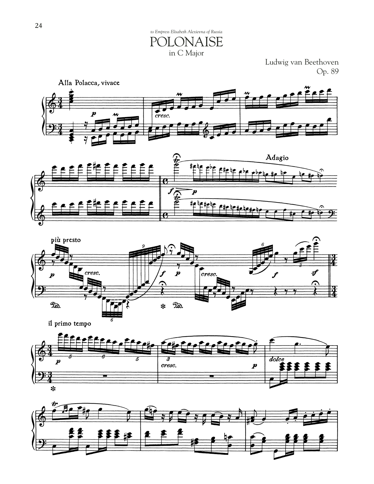Product gallery: Page 1 of 1 Polonaise, Op. 89, Ludwig Van Beethoven