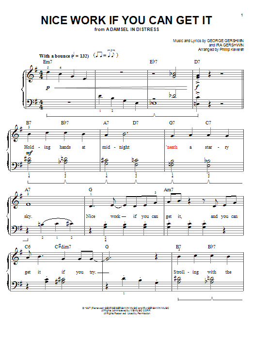 Product picture to: Nice Work If You Can Get It (arr. Phillip Keveren)