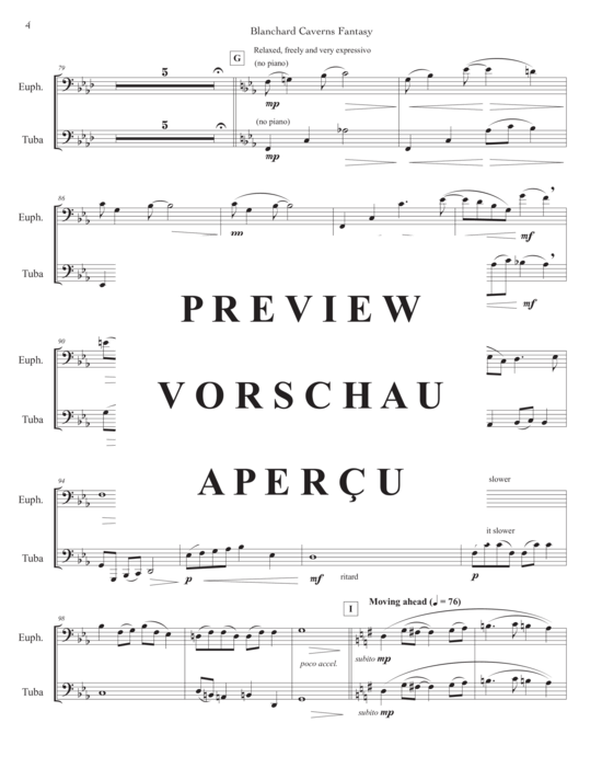 Product gallery: Page 18 of 21 Blanchard Caverns Fantasy , , (euphonium, tuba + piano)