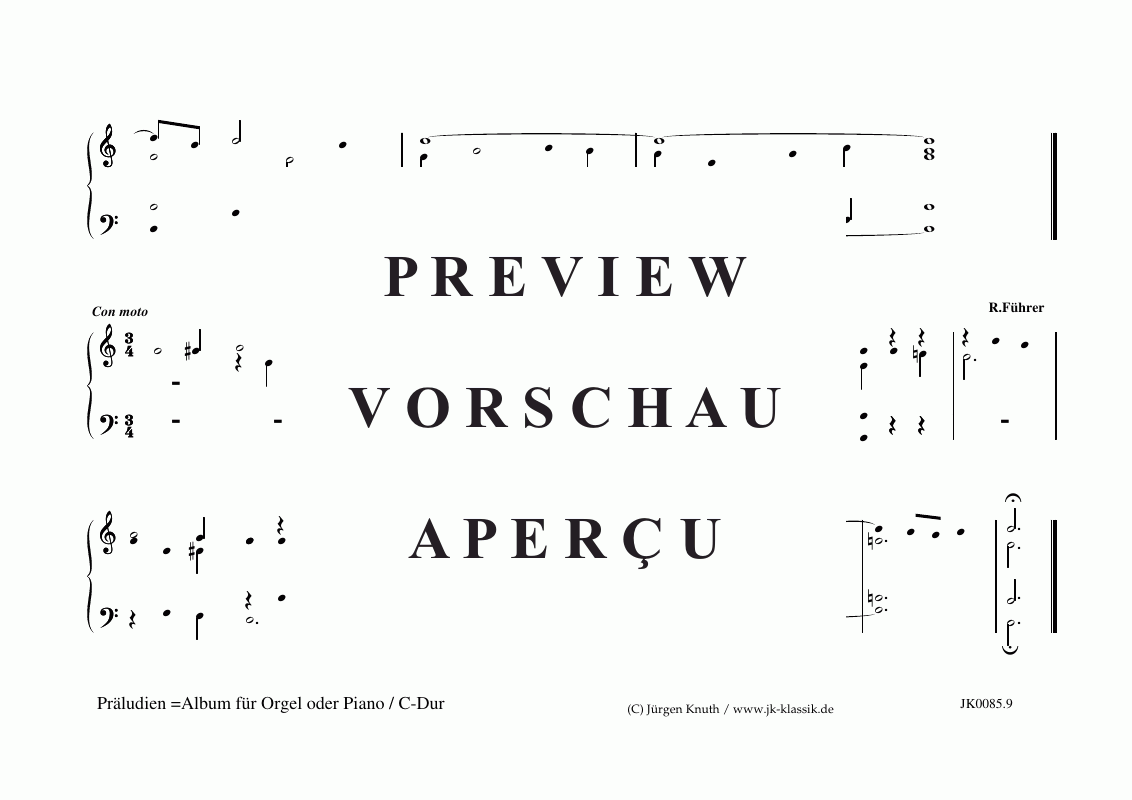 Product gallery: Page 10 of 11 Präludien C-Dur , , (organ/piano solo)
