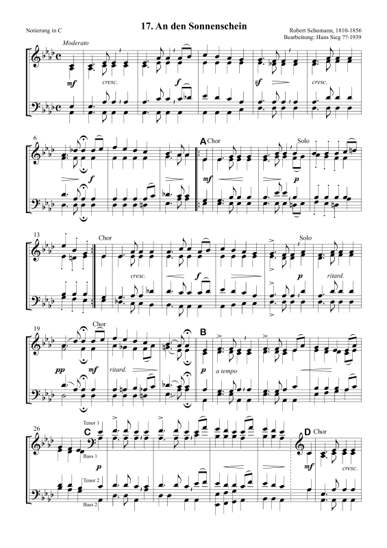 Produktbild zu: An den SonnenscheinRobert Schumann