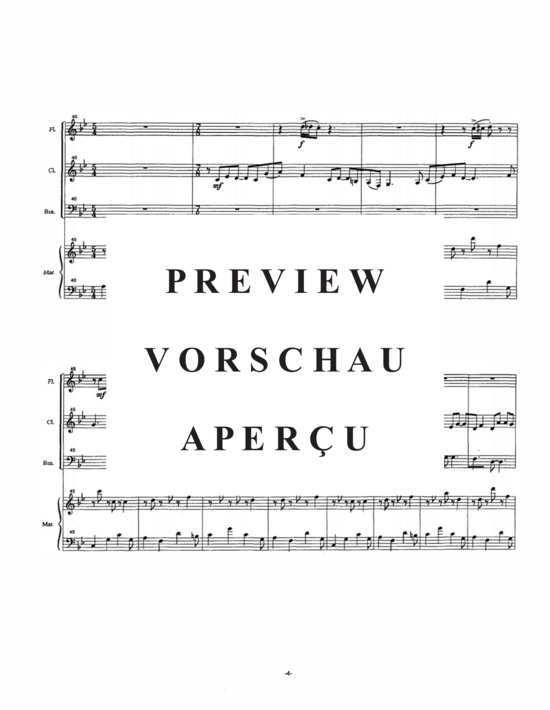 Product gallery: Page 7 of 21 Fantasy Quartet , , (flute, clarinet, bassoon and marimba)