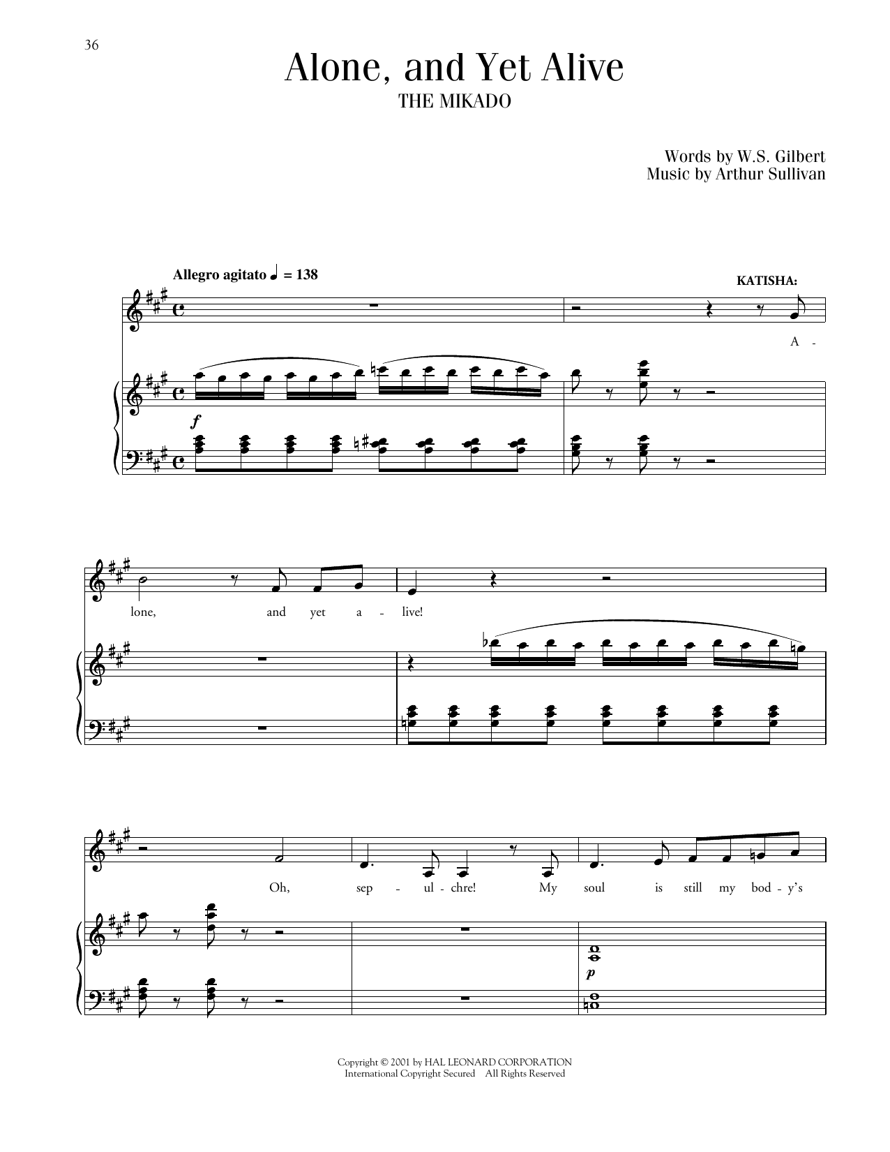 Produktbild zu: Alone, And Yet Alive (from The Mikado)