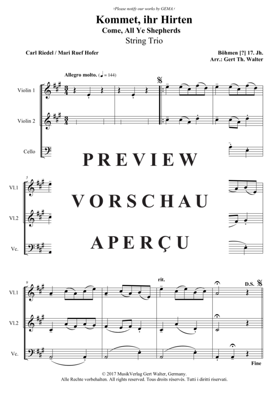 Produktbild zu: Kommet, ihr Hirten Traditional