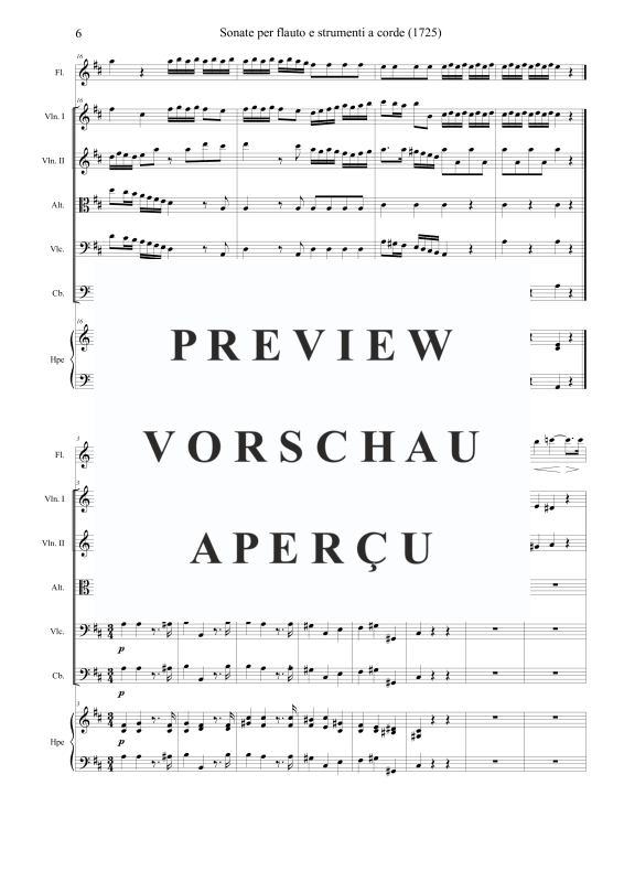 Produktgalerie: Seite 7 von 11 Sonata 7 in D major, , Flöte, Harfe und Streichorchester