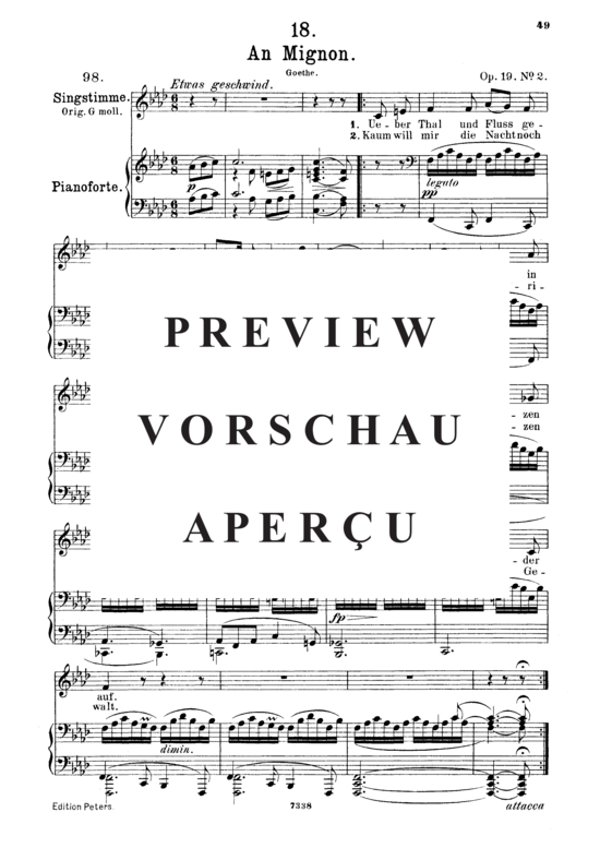 gallery: An Mignon D.161 Über Tal und Fluss , , (Gesang mittel + Klavier)
