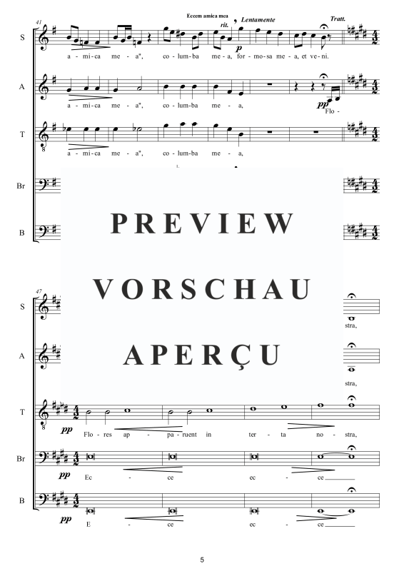 Produktgalerie: Seite 6 von 11 Ecce, amica mea - Geistliche Motette, , Gemischter Chor SSAATB und Bariton Solo a capella