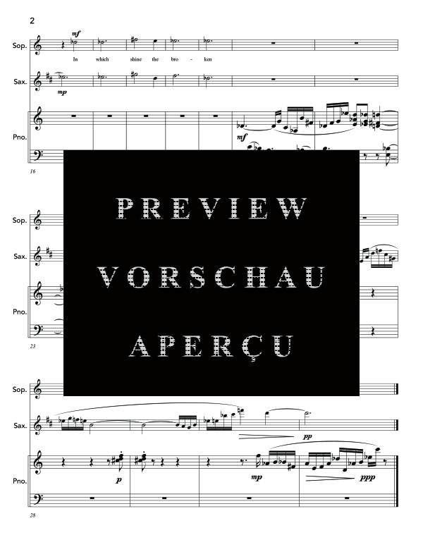Produktgalerie: Seite 6 von 11 Between Walls, , (Trio Sopran, Sopran Saxophon und Klavier)
