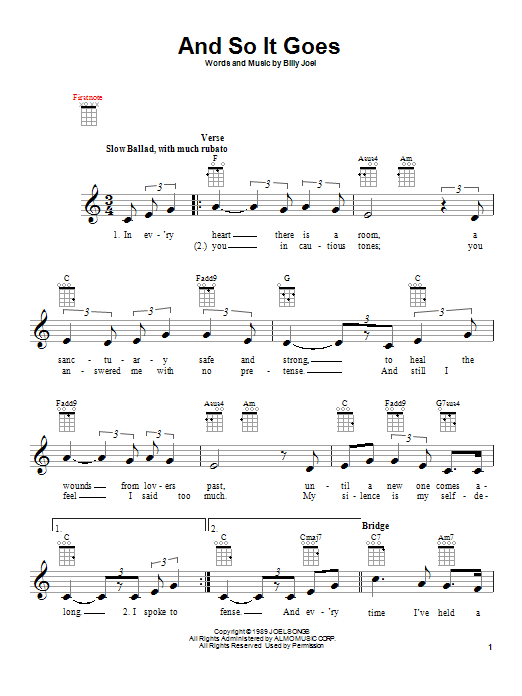 Product gallery: Page 1 of 1 And So It Goes, Billy Joel