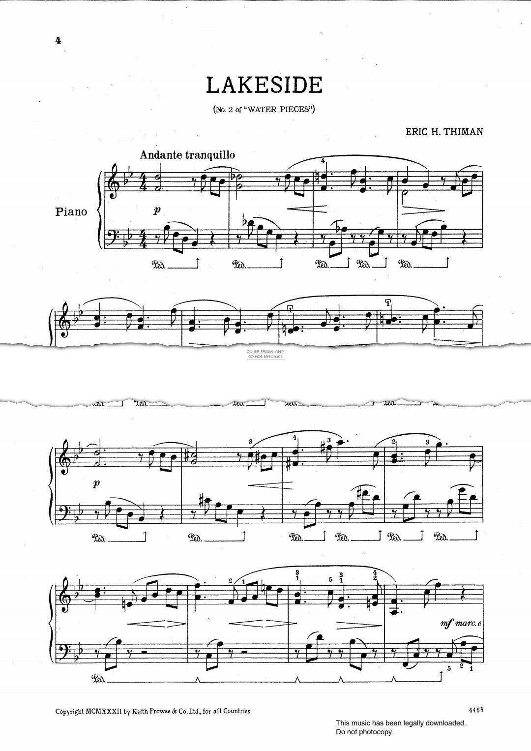 Produktbild zu: Lakeside (from 'Water Pieces')