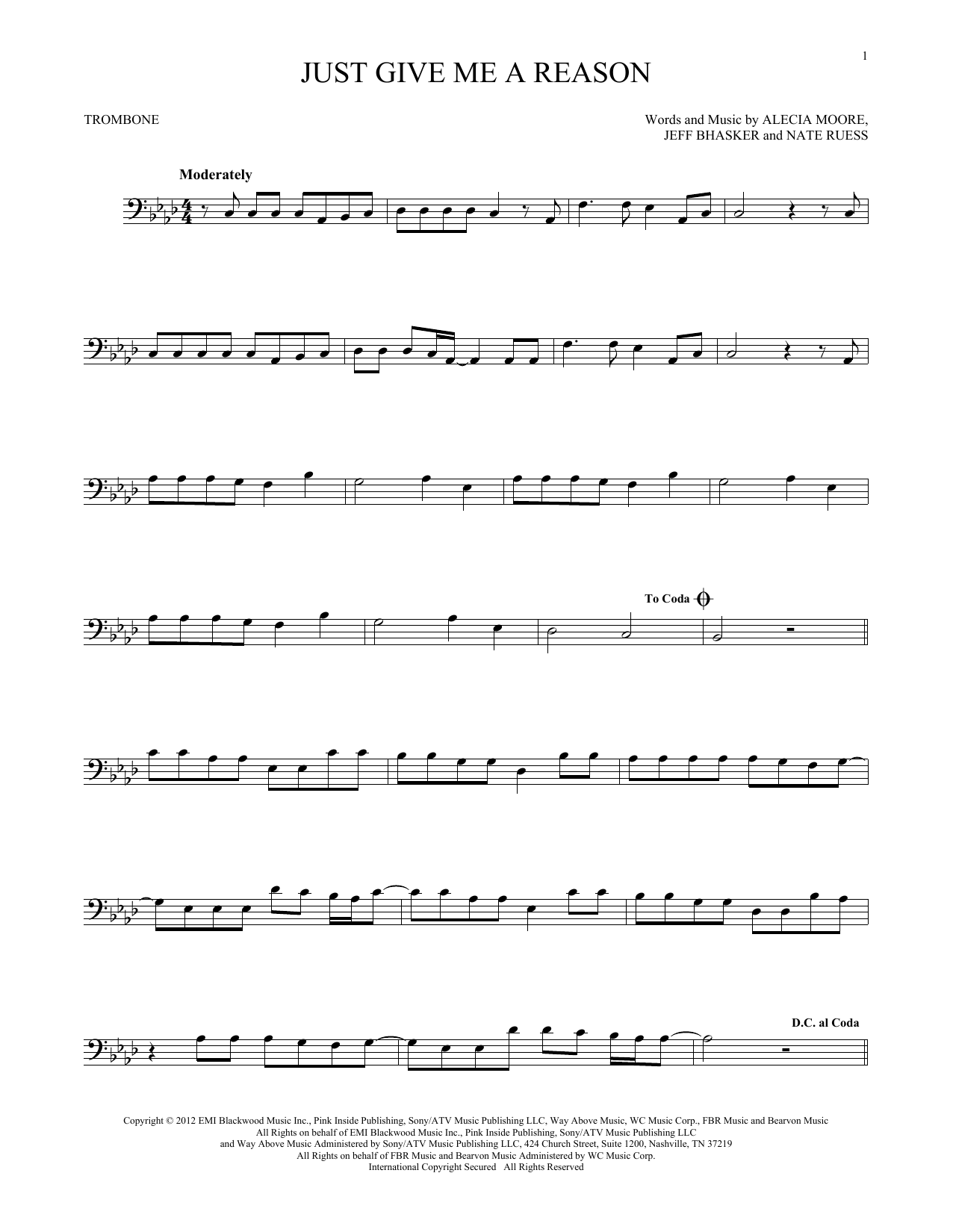 Product gallery: Page 1 of 1 Just Give Me A Reason, Pink featuring Nate Ruess