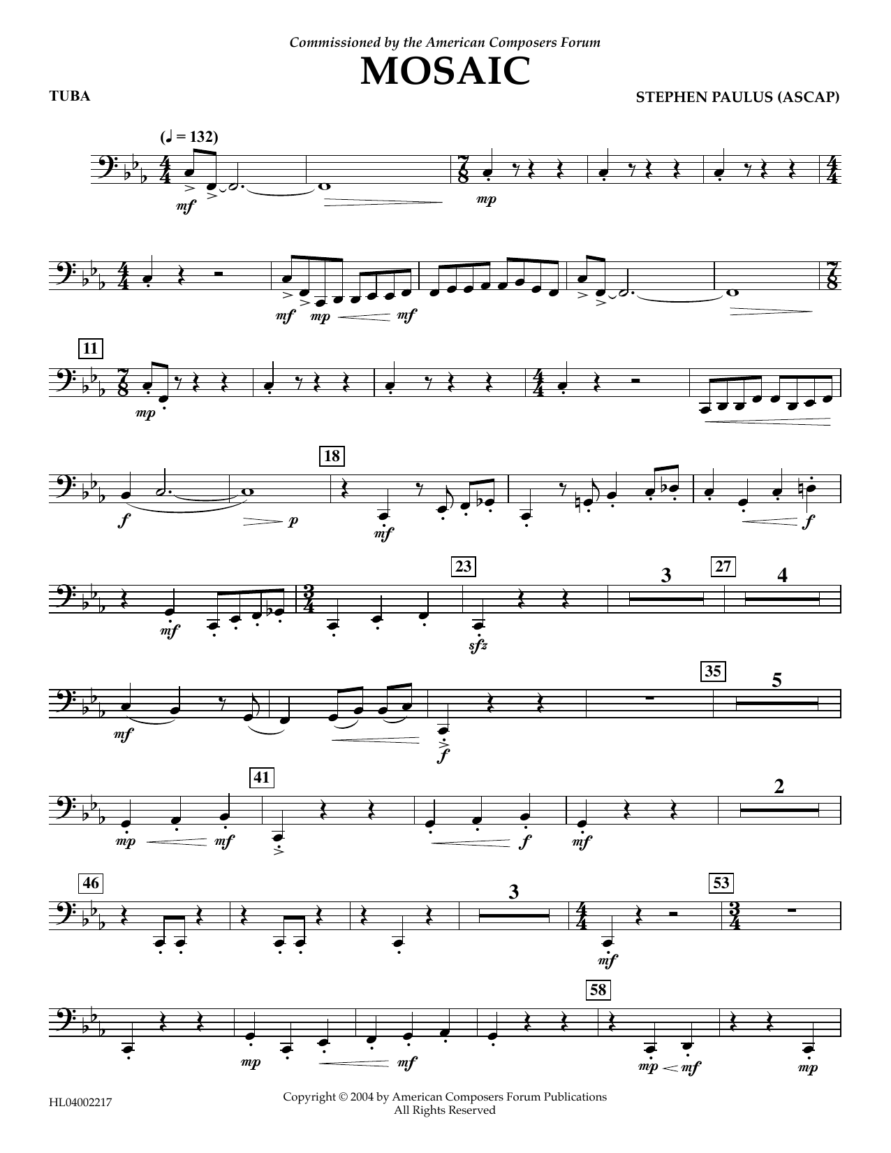 Produktbild zu: Mosaic - Tuba
