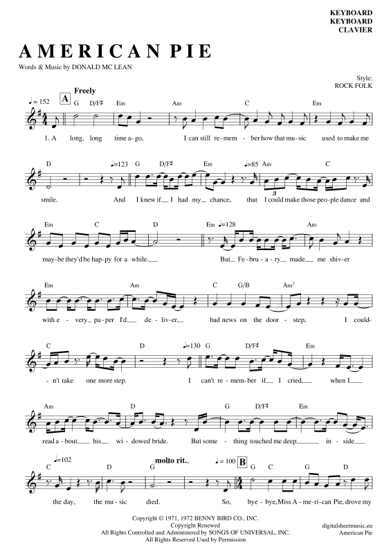 Product picture to: American Pie Don Mclean