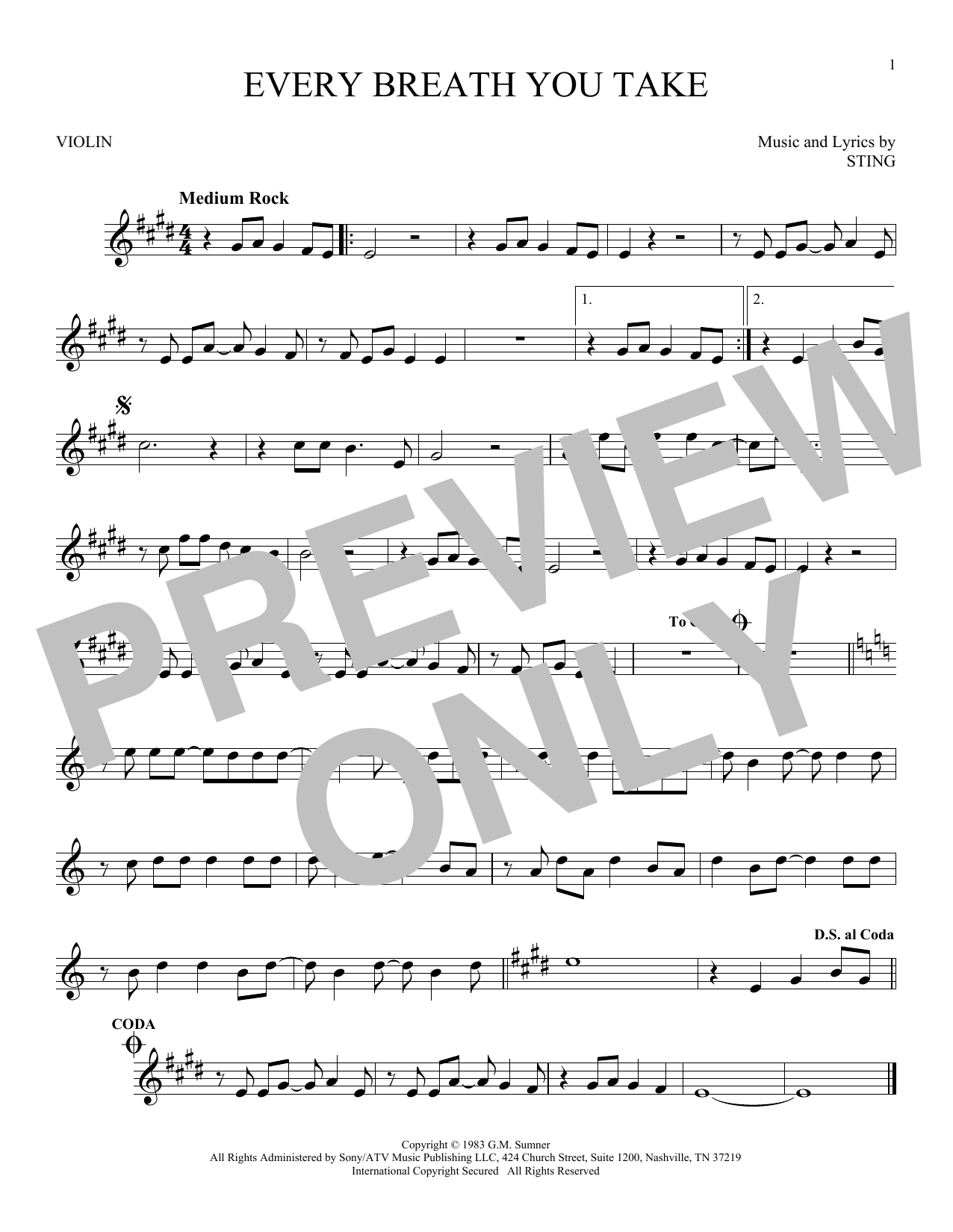 Product gallery: Page 1 of 1 Every Breath You Take, The Police