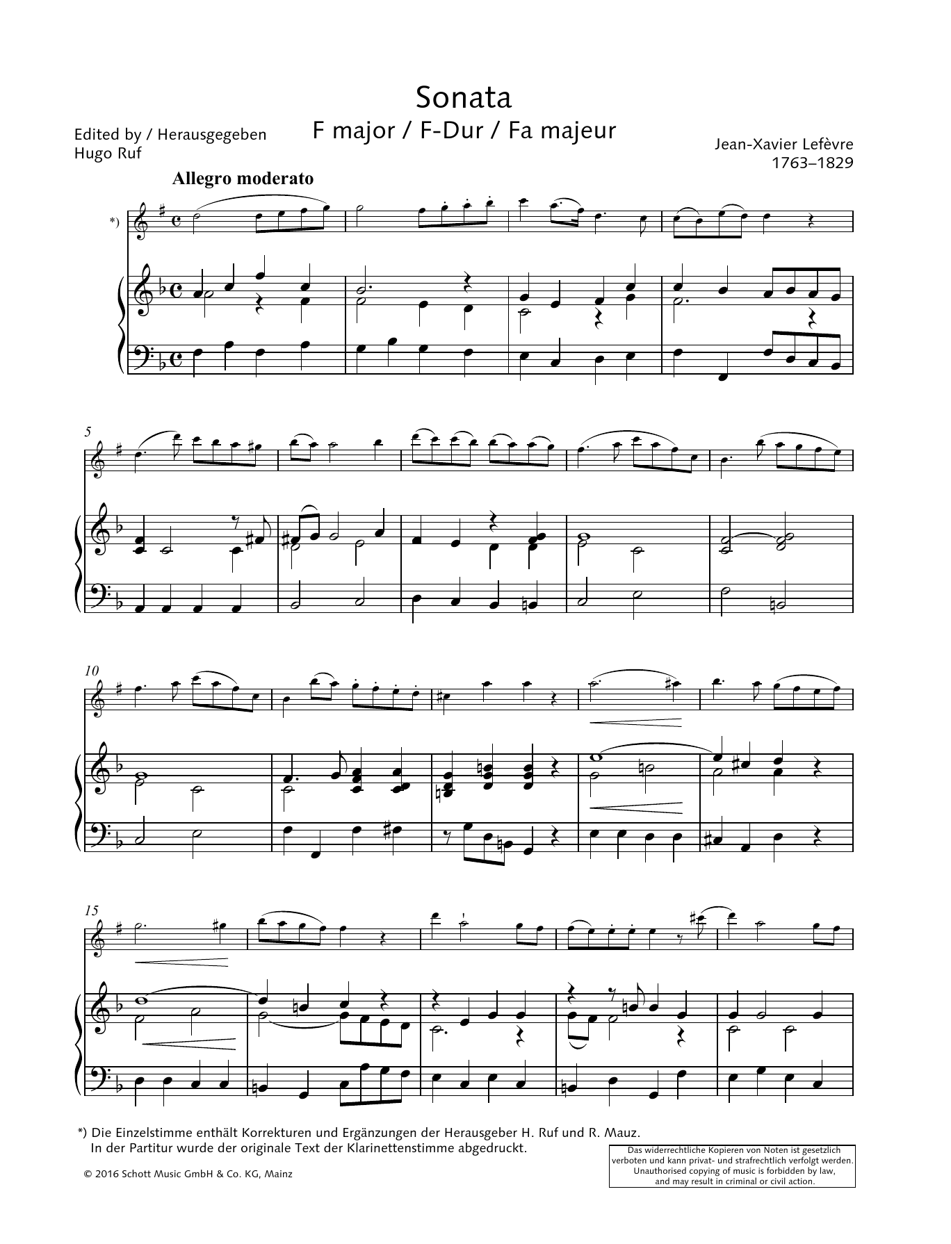 Produktbild zu: Sonata F Major