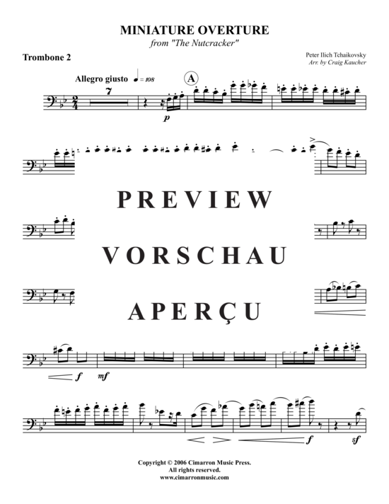 Product gallery: Page 8 of 13 Miniature Ouvertüre , , (Trombone Quartet)