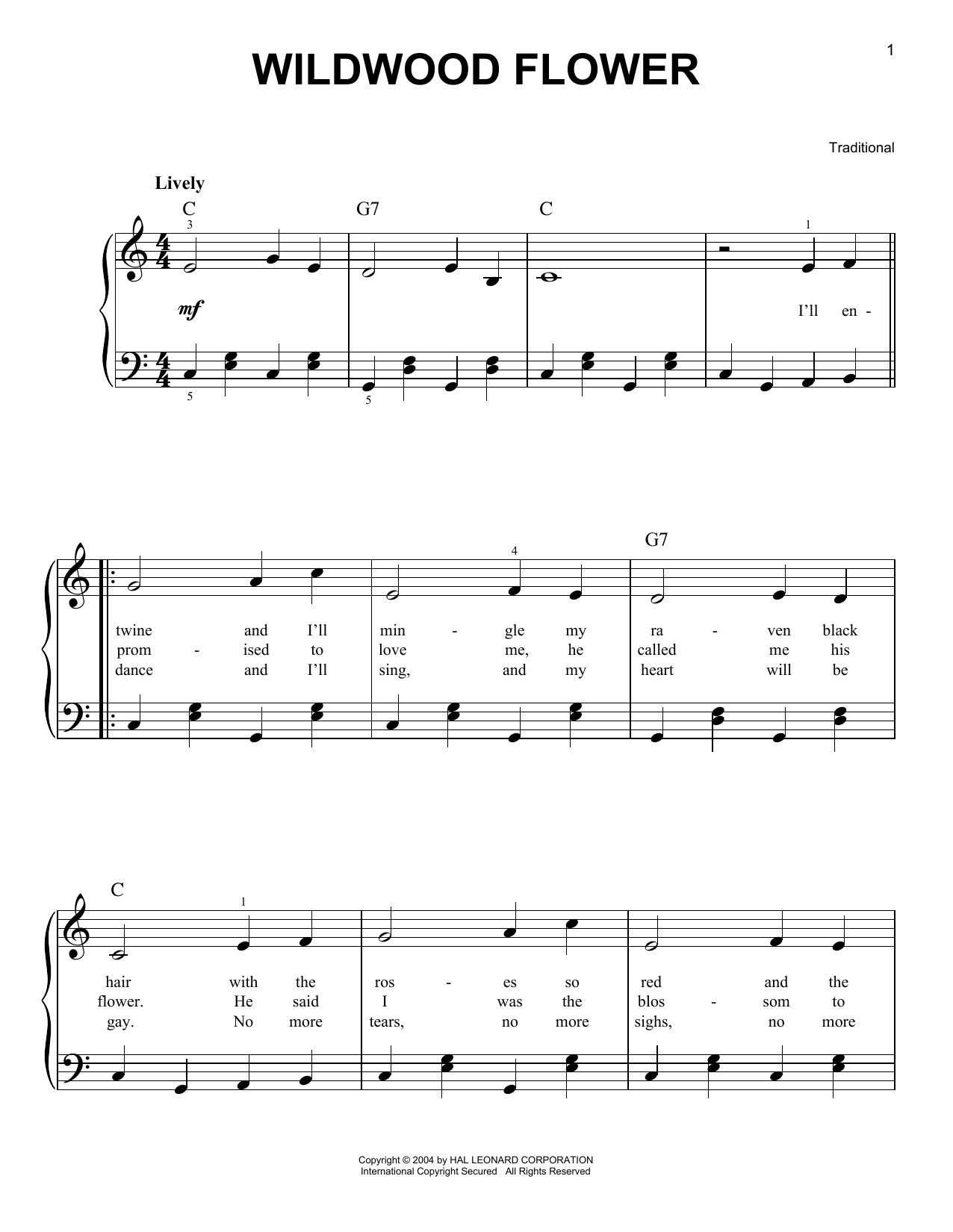Produktgalerie: Seite 1 von 1 Wildwood Flower, Traditional, Klavier
