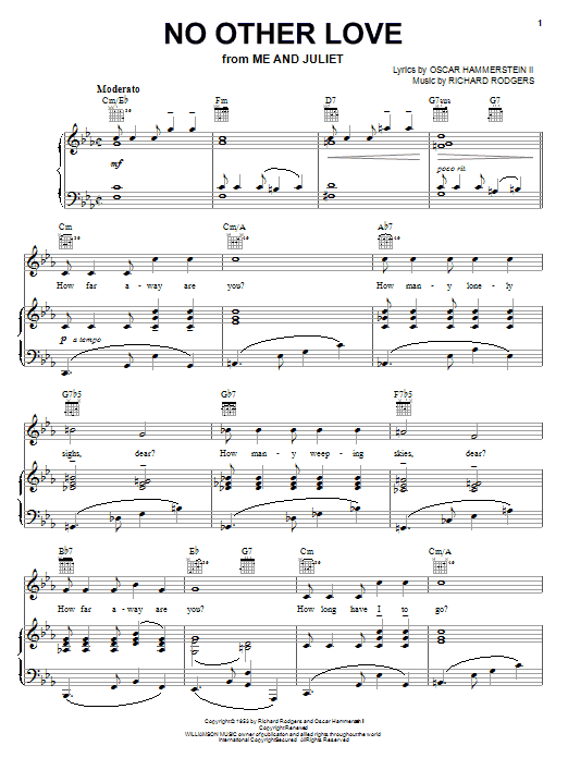Produktgalerie: Seite 1 von 1 No Other Love, Rodgers & Hammerstein, Gesang, Gitarre, Klavier