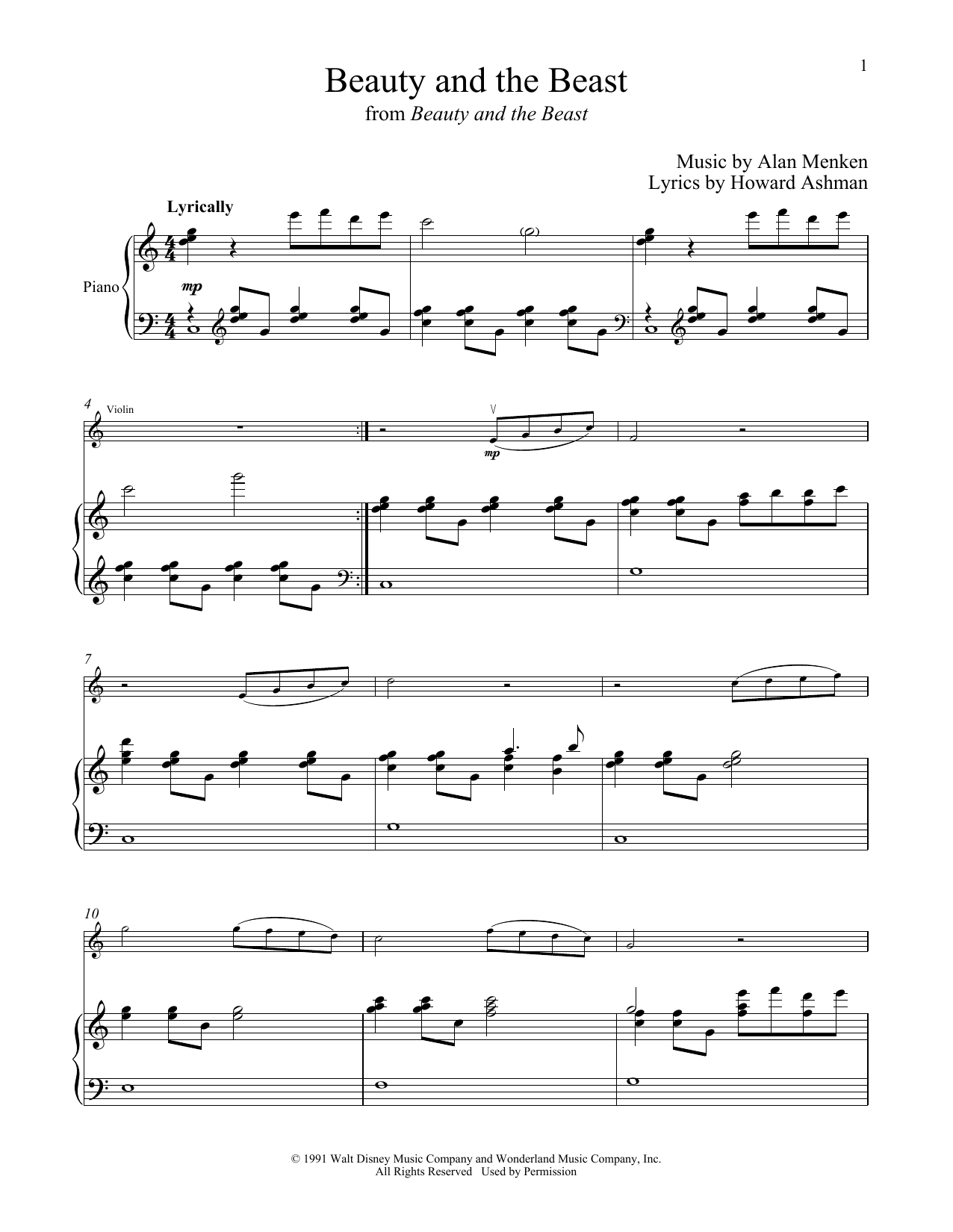 Produktbild zu:  Beauty And The Beast - Alan Menken & Howard Ashman