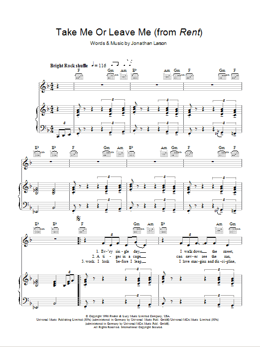 Produktbild zu: Take Me Or Leave Me