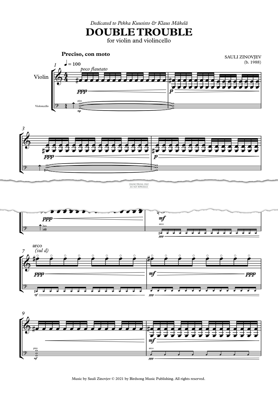 Produktgalerie: Seite 1 von 1 Double Trouble, Sauli Zinovjev, Violine, Violoncello