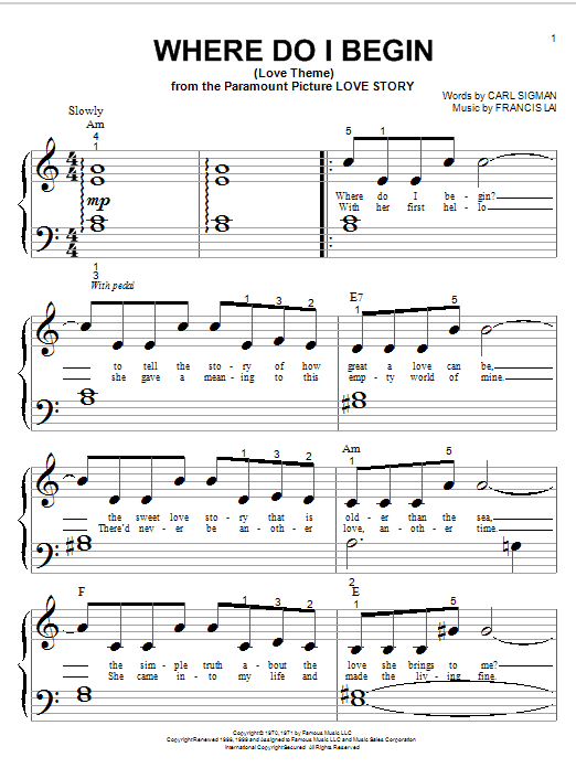 Produktbild zu: Where Do I Begin (Love Theme)
