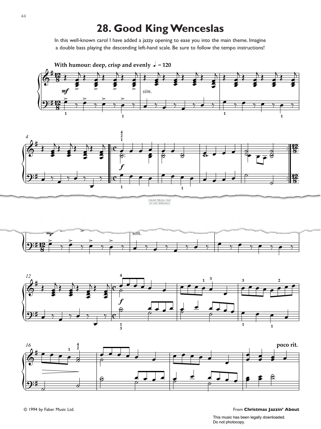 gallery: Good King Wenceslas, Traditional, Klavier