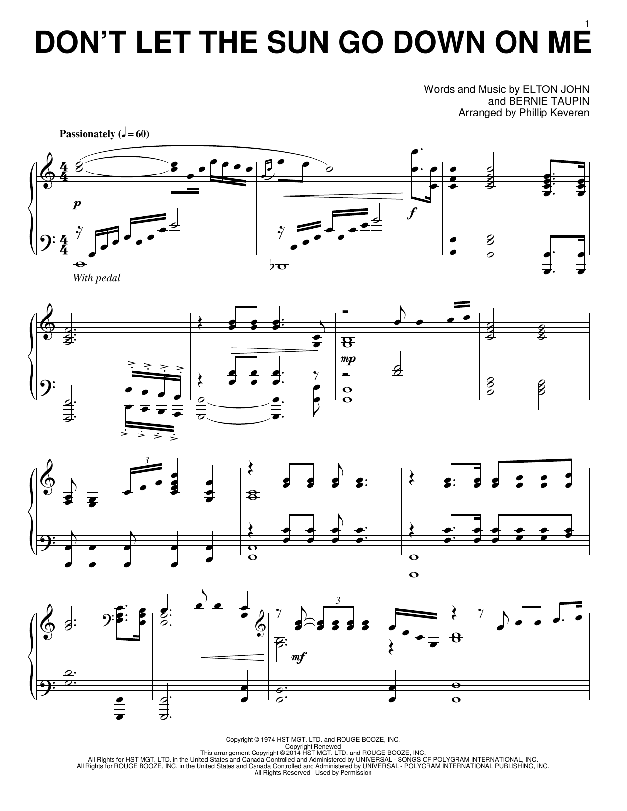 Product gallery: Page 1 of 1 Don't Let The Sun Go Down On Me [Classical version] (arr. Phillip Keveren), Elton John & George Michael