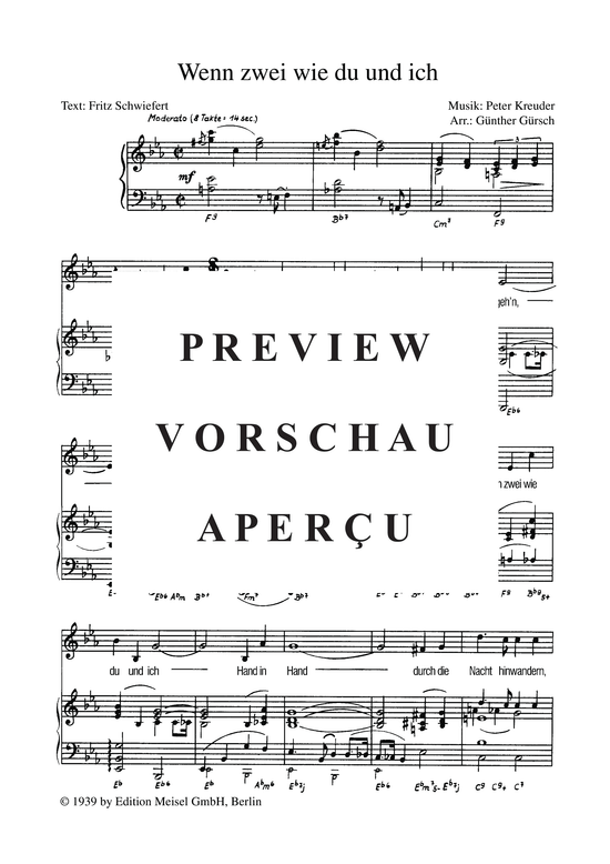 Produktgalerie: Seite 4 von 4 Wenn zwei wie du und ich, 	, Klavier und Gesang