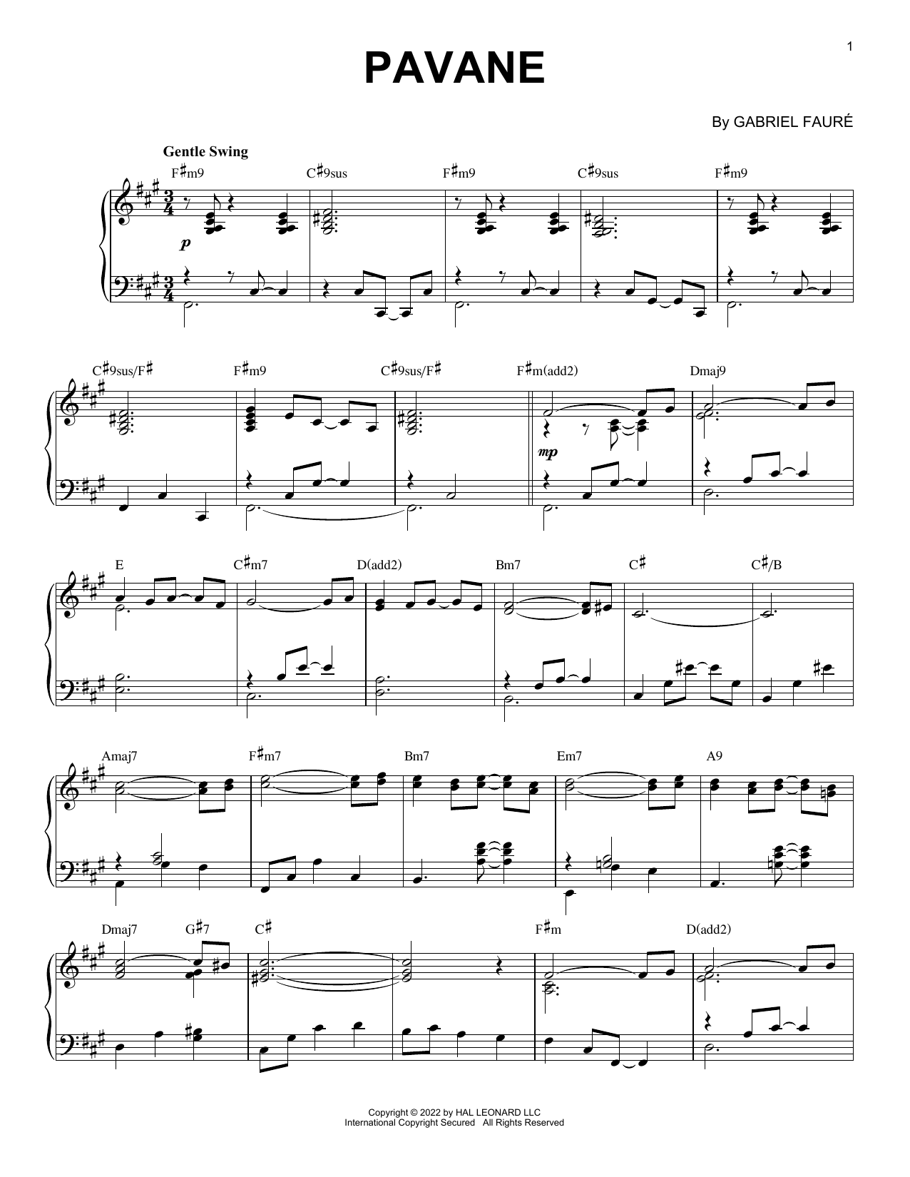 Produktbild zu: Pavane [Jazz version] (arr. Brent Edstrom)